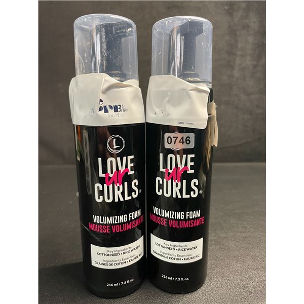 Lot of 2 LoveUrCurls Volumizing Hair Foam (216ml) - New