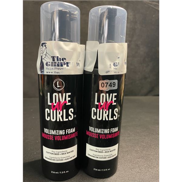 Lot of 2 LoveUrCurls Volumizing Hair Foam (216ml) - New