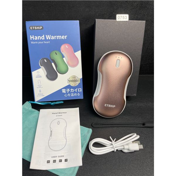 Portable Hand Warmer/Powerbank (10,000mAh) Up to 14hrs of Double-Sided Rapid Heating - New!