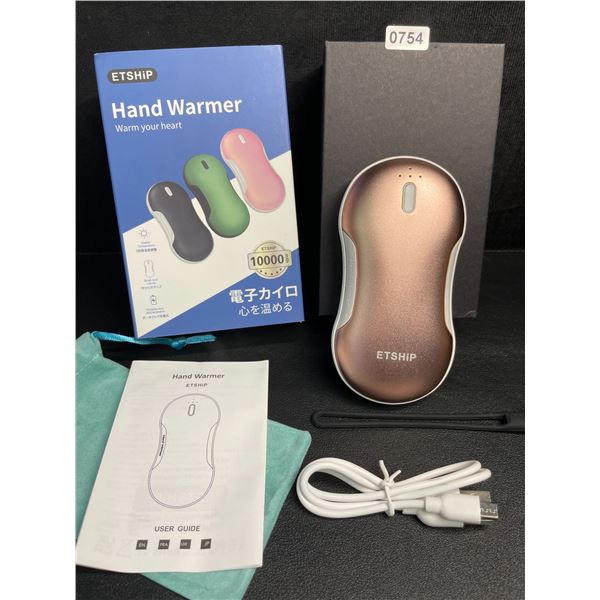 Portable Hand Warmer/Powerbank (10,000mAh) Up to 14hrs of Double-Sided Rapid Heating - New!