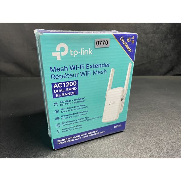 TP-Link AC1200 Mesh Wi-Fi Extender/WiFi Booster - Works with Any WiFi Router - New Sealed!