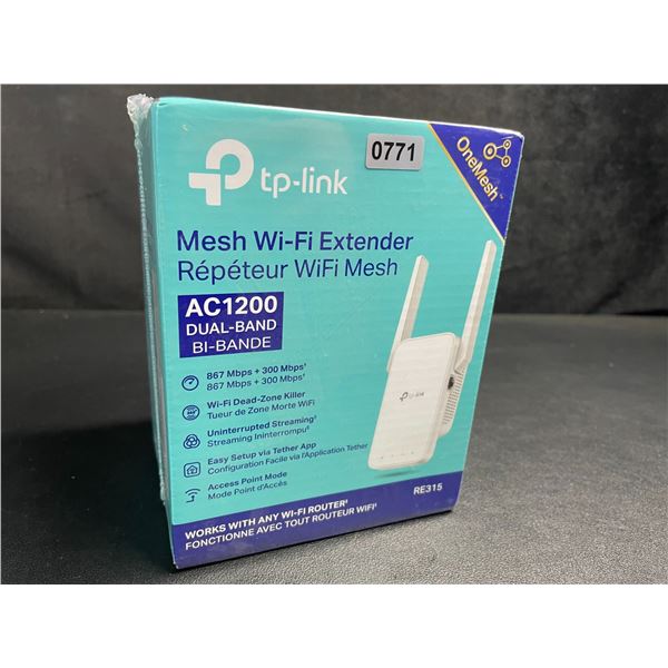 TP-Link AC1200 Mesh Wi-Fi Extender/WiFi Booster - Works with Any WiFi Router - New Sealed!