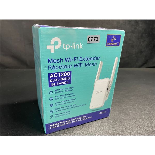 TP-Link AC1200 Mesh Wi-Fi Extender/WiFi Booster - Works with Any WiFi Router - New Sealed!
