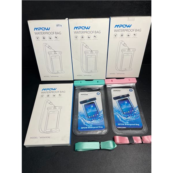 8PC MPOW Waterproof Dry Bags/Phone Storage Pouches (4x 2-Per Box) Keeps Items Dry - New