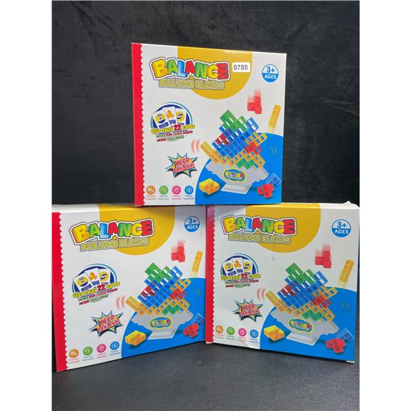 3 Balance Building Blocks/Tetra Tower Toy Play Sets - 48pcs Each - Brand New!