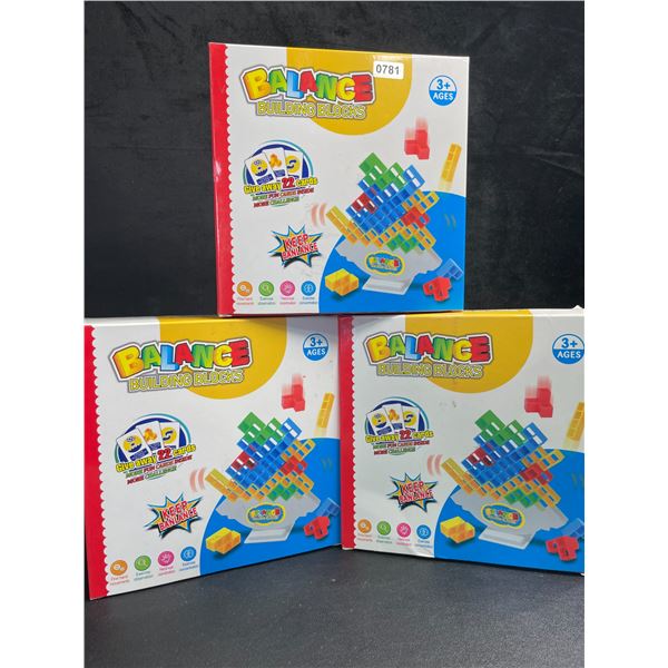 3 Balance Building Blocks/Tetra Tower Toy Play Sets - 48pcs Each - Brand New!
