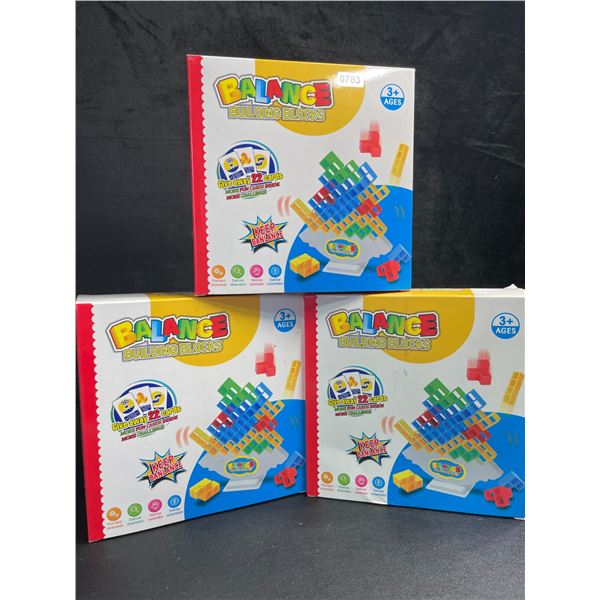 3 Balance Building Blocks/Tetra Tower Toy Play Sets - 48pcs Each - Brand New!