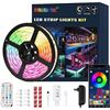 Image 1 : 32.8FT Smart LED RGB Strip Light Kit - Bluetooth/App & Remote Control - Brand New!