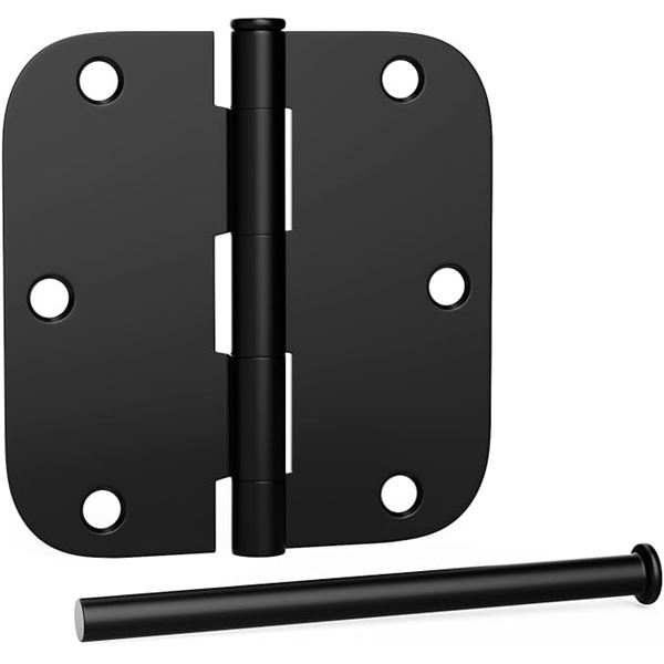Box of 18 Black Door Hinges (3.5") Matte Black Door Hinges/Bi-Fold Hinges - New