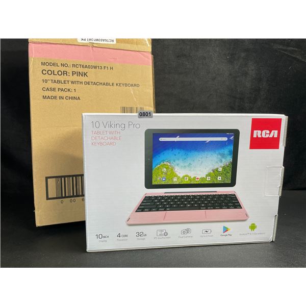 RCA 10 Viking Pro Android Tablet with Detachable Keyboard (Pink) 10" Display; 32GB - BRAND NEW!