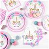 Image 5 : Lot of 2 Pink Unicorn Party Decoration/Birthday Sets (96PCS Each) Plates/Napkins/Tablecloth - New