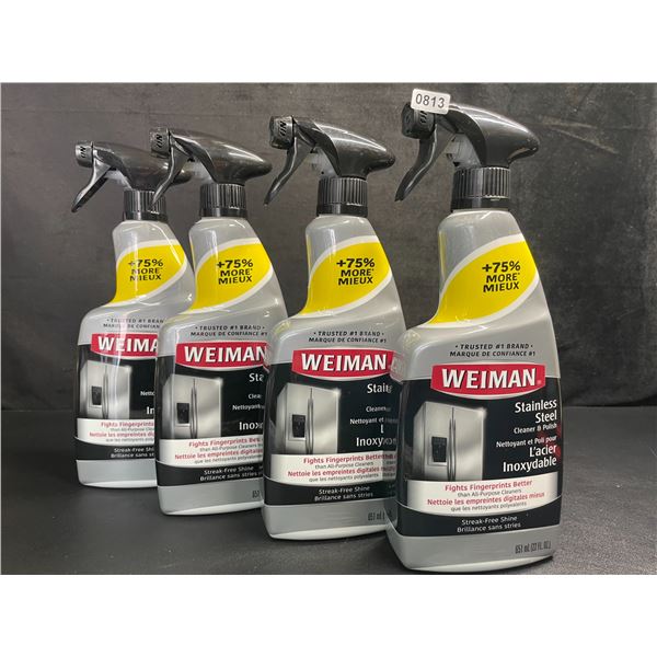 Lot of 4 Weimen Stainless Steel Cleaner & Polish (651ml) Streak-Free Shine - New