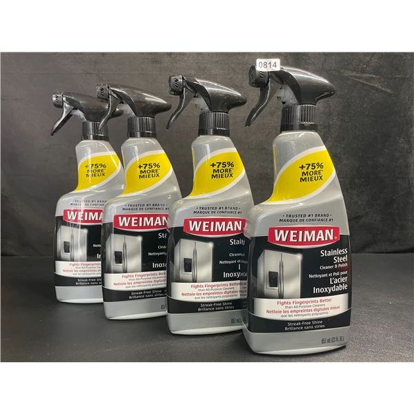 Lot of 4 Weimen Stainless Steel Cleaner & Polish (651ml) Streak-Free Shine - New