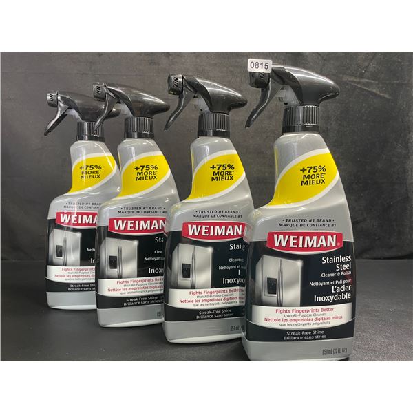 Lot of 4 Weimen Stainless Steel Cleaner & Polish (651ml) Streak-Free Shine - New