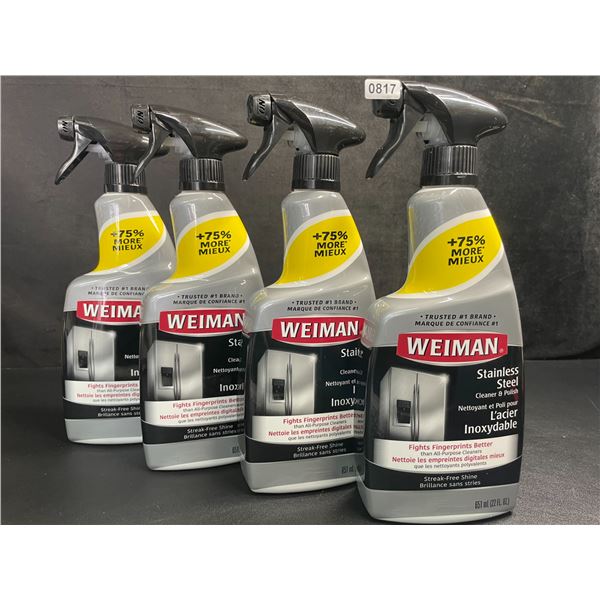 Lot of 4 Weimen Stainless Steel Cleaner & Polish (651ml) Streak-Free Shine - New