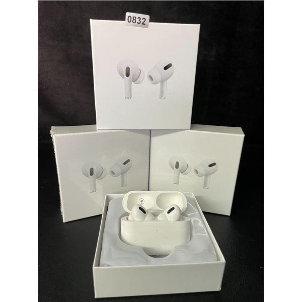 Lot of 3 Air-Pod Style Wireless Earbuds with Charging Cases - New Sealed!