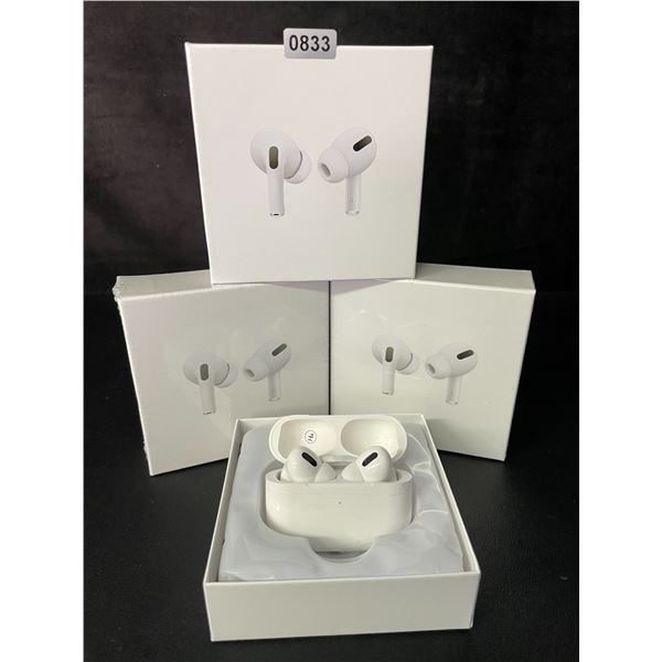 Lot of 3 Air-Pod Style Wireless Earbuds with Charging Cases - New Sealed!