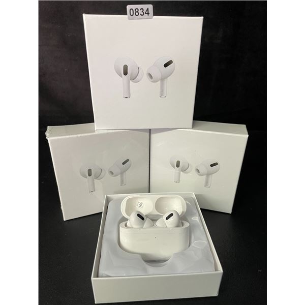 Lot of 3 Air-Pod Style Wireless Earbuds with Charging Cases - New Sealed!