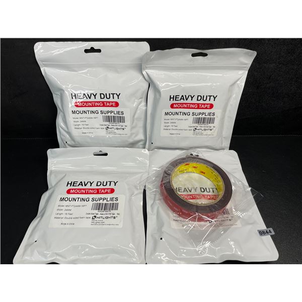 4 Rolls of Heavy Duty Mounting Tape (Double-Sided 3M Tape) 16FT Per Roll - New