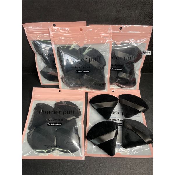 5 Packs of Powder Puff Triangular Makeup Sponges/Beauty Blending Tools (4pcs Each) Soft Velvet - New
