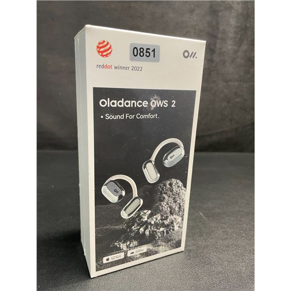Oladance OWS2 Open-Ear Wireless Bluetooth Headphones; High-Quality Sound; Space Silver; NEW SEALED!