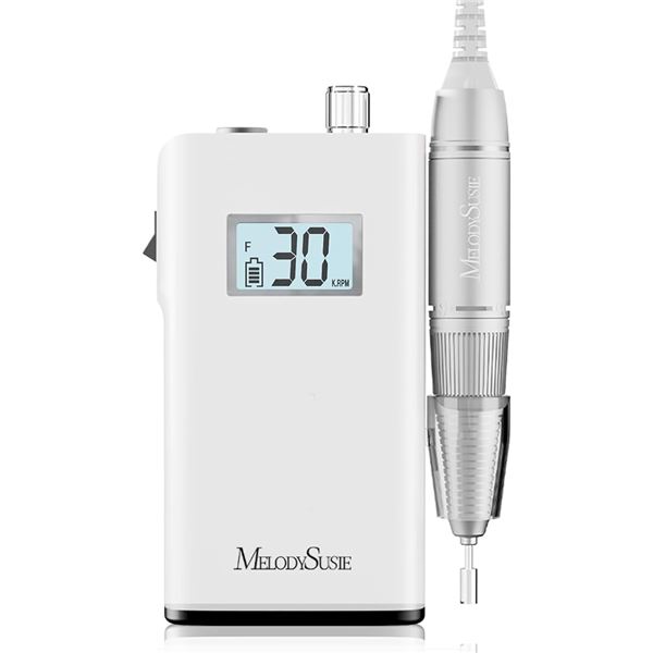 MelodySusie Professional 30,000RPM Electric Nail Drill; Rechargeable/Portable/High Speed - New