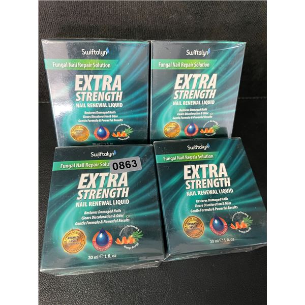 4 Boxes of Swiftalyn Extra Strength Nail Renewal Liquid (30ml) Fungal Nail Repair Solution - New