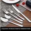 Image 8 : 60-Piece Flatware Cutlery Set - Stainless Steel Silverware Set - New