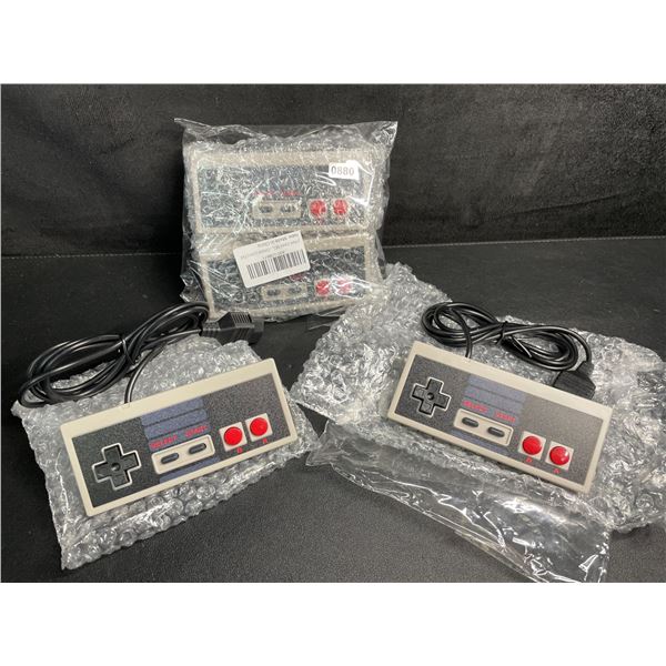 Lot of 4 Classic NES Controllers for NES Video Game Consoles - Brand New