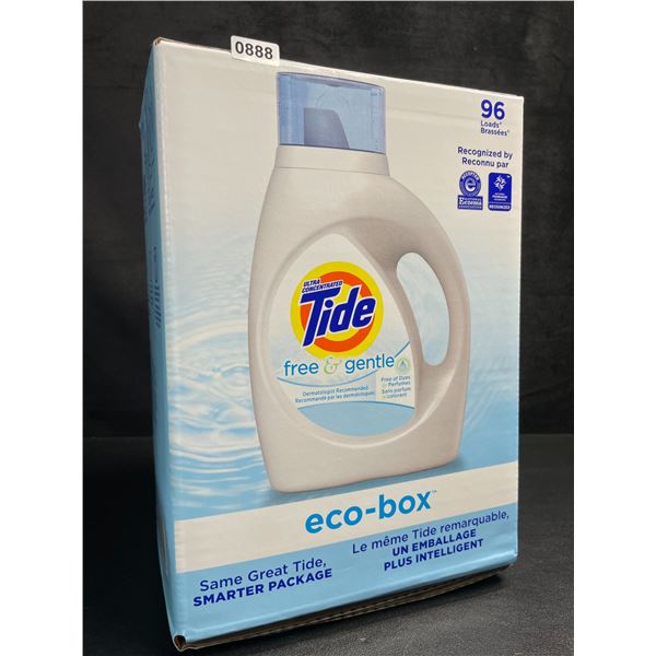 Tide Ultra Concentrated Free & Gentle Eco-Box Liquid Laundry Detergent (3.1L) 96 Loads - New