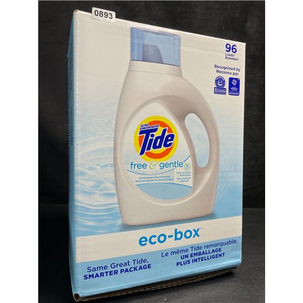Tide Ultra Concentrated Free & Gentle Eco-Box Liquid Laundry Detergent (3.1L) 96 Loads - New
