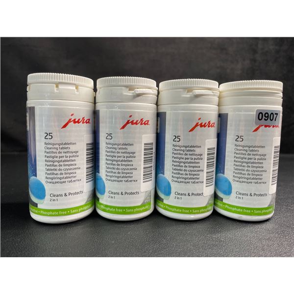 4 Bottles of Jura Coffee-Machine Cleaning Tablets (25 Count) - New