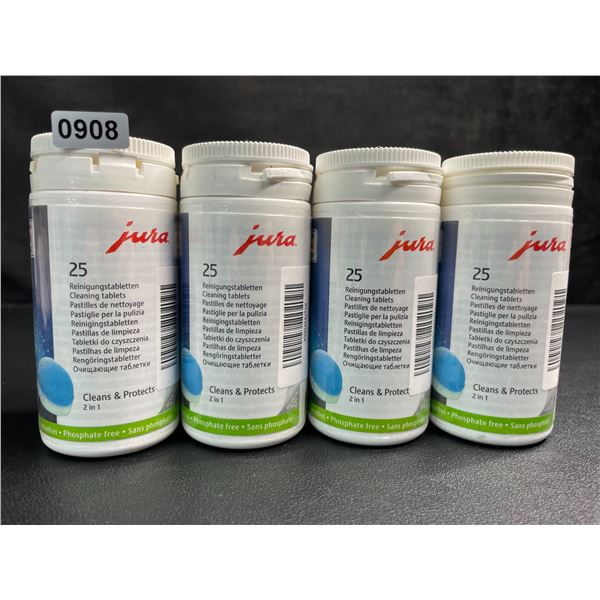 4 Bottles of Jura Coffee-Machine Cleaning Tablets (25 Count) - New