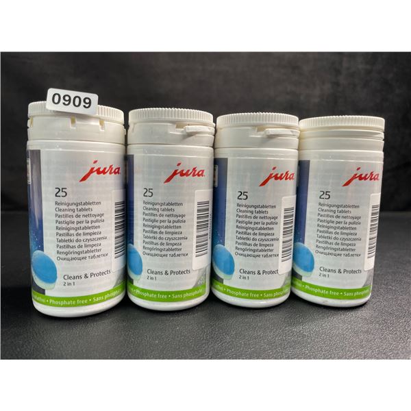 4 Bottles of Jura Coffee-Machine Cleaning Tablets (25 Count) - New