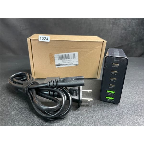 6-Port Fast Charger Station; 100W-Total USB-C Charging Block (4x USB-C Ports & 2x USB-A Ports) - Ne