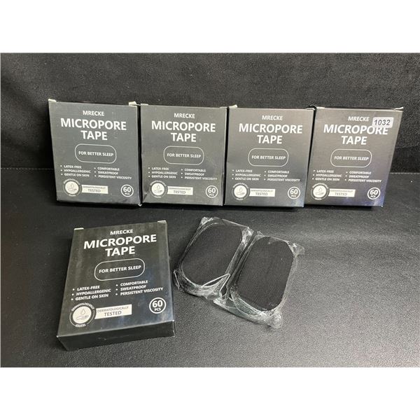 5 Boxes of Micropore Tape For Better Sleep (60pcs Per Box) Hypoallergenic/Gentle on Skin - New