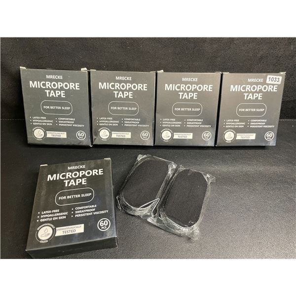 5 Boxes of Micropore Tape For Better Sleep (60pcs Per Box) Hypoallergenic/Gentle on Skin - New