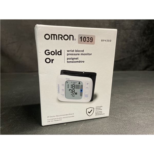 OMRON Gold Wrist Blood Pressure Monitor with Smart App/Bluetooth - Brand New!