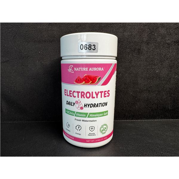 Nature Aurora Fresh Watermelon Daily Hydration Electrolyte Powder (315g) - New Sealed