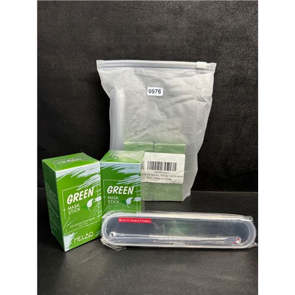 2 2-Packs of Mens/Womens Greens Mask Sticks with Ance/Pore Tools Included - New