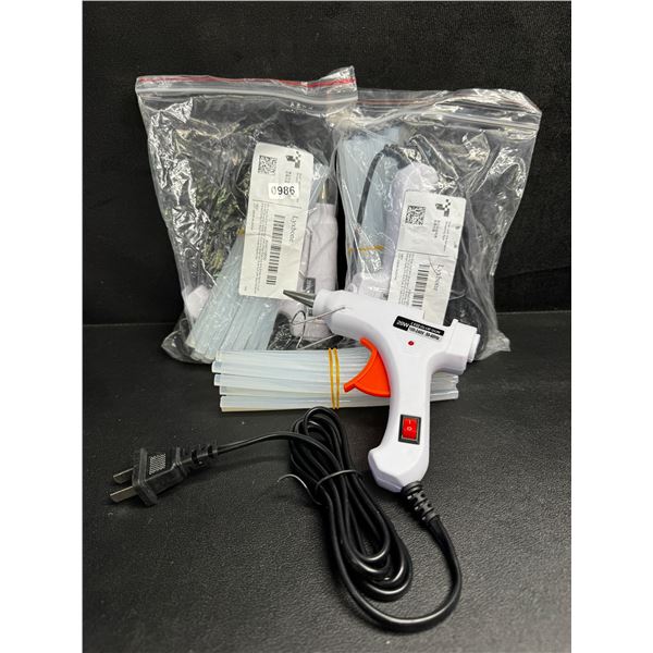 3 20W Mini Hot Glue Guns with Glue Sticks - New