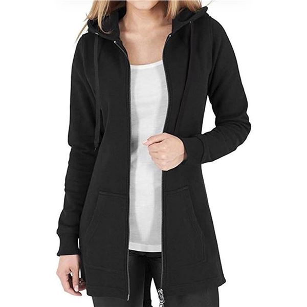 Womens Long Hooded Jacket with Pockets Size XXL - New