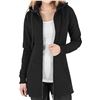 Image 1 : Womens Long Hooded Jacket with Pockets Size XXL - New