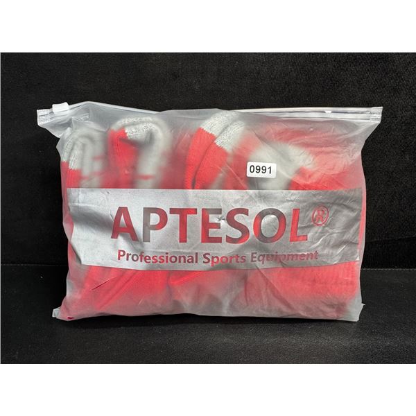 Aptesol 5 Pack of Professional Sports Socks Cushioned for Youth - Red - New