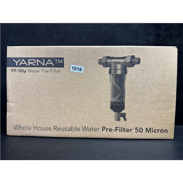 Yarna PF-50u Whole Home Water Pre Filter - 50 Micron Filtering - New