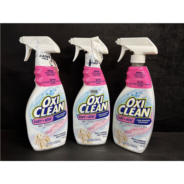 3 Bottles of Oxi Clean Baby Multipurpose Stain Remover 651ml - New