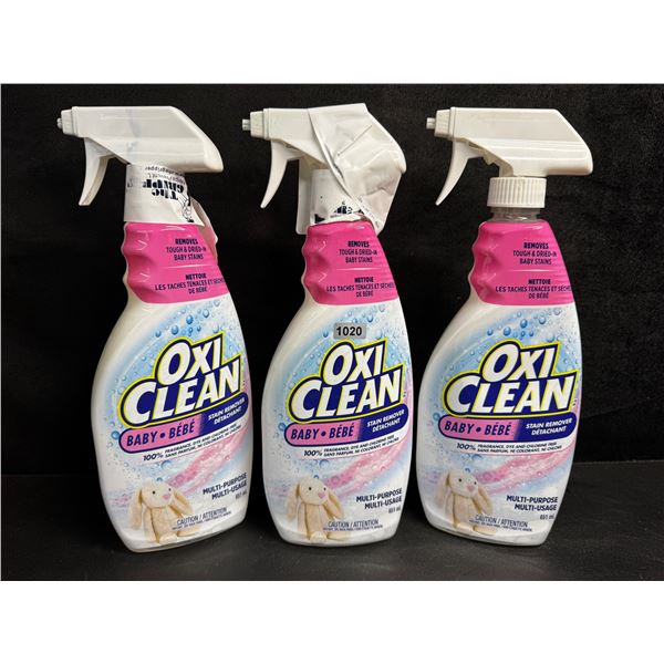 3 Bottles of Oxi Clean Baby Multipurpose Stain Remover 651ml - New