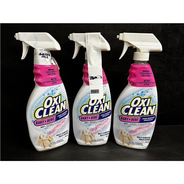 3 Bottles of Oxi Clean Baby Multipurpose Stain Remover 651ml - New