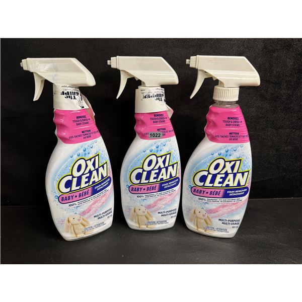 3 Bottles of Oxi Clean Baby Multipurpose Stain Remover 651ml - New