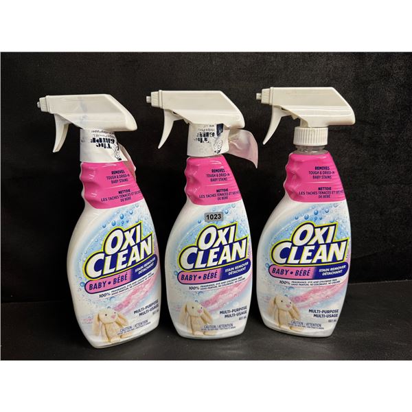 3 Bottles of Oxi Clean Baby Multipurpose Stain Remover 651ml - New